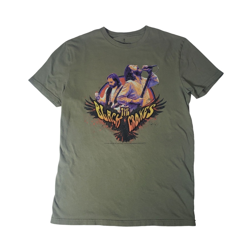 The Black Crowes 2024 Tour T-Shirt Mens Small Olive Green Graphic Rock Tee